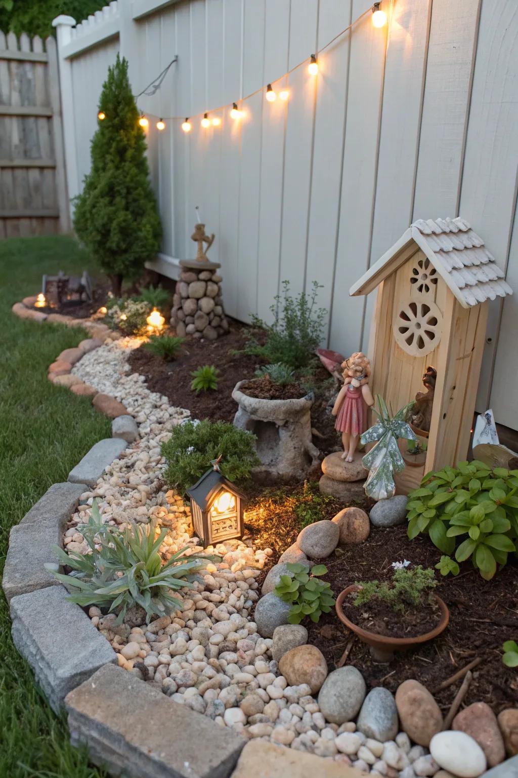 A whimsical fairy garden that sparks imagination.