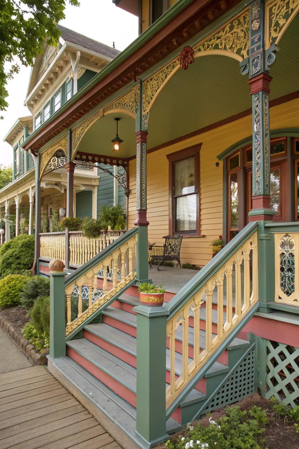 Architectural details make this porch feel complete