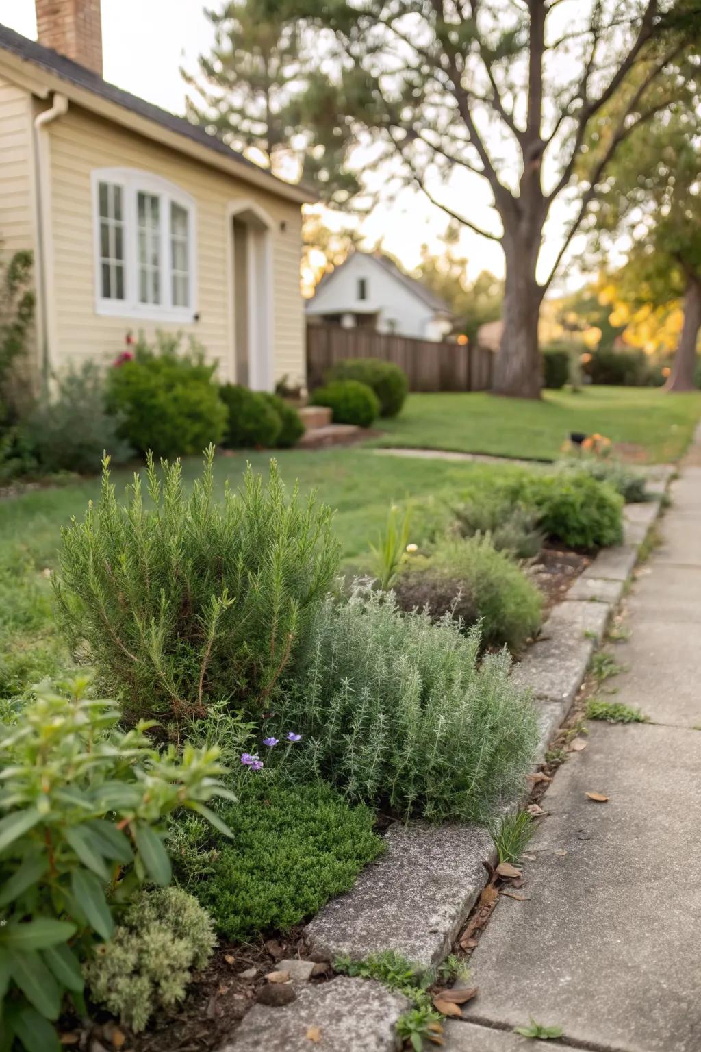 Combine beauty and practicality with a fragrant herb border.