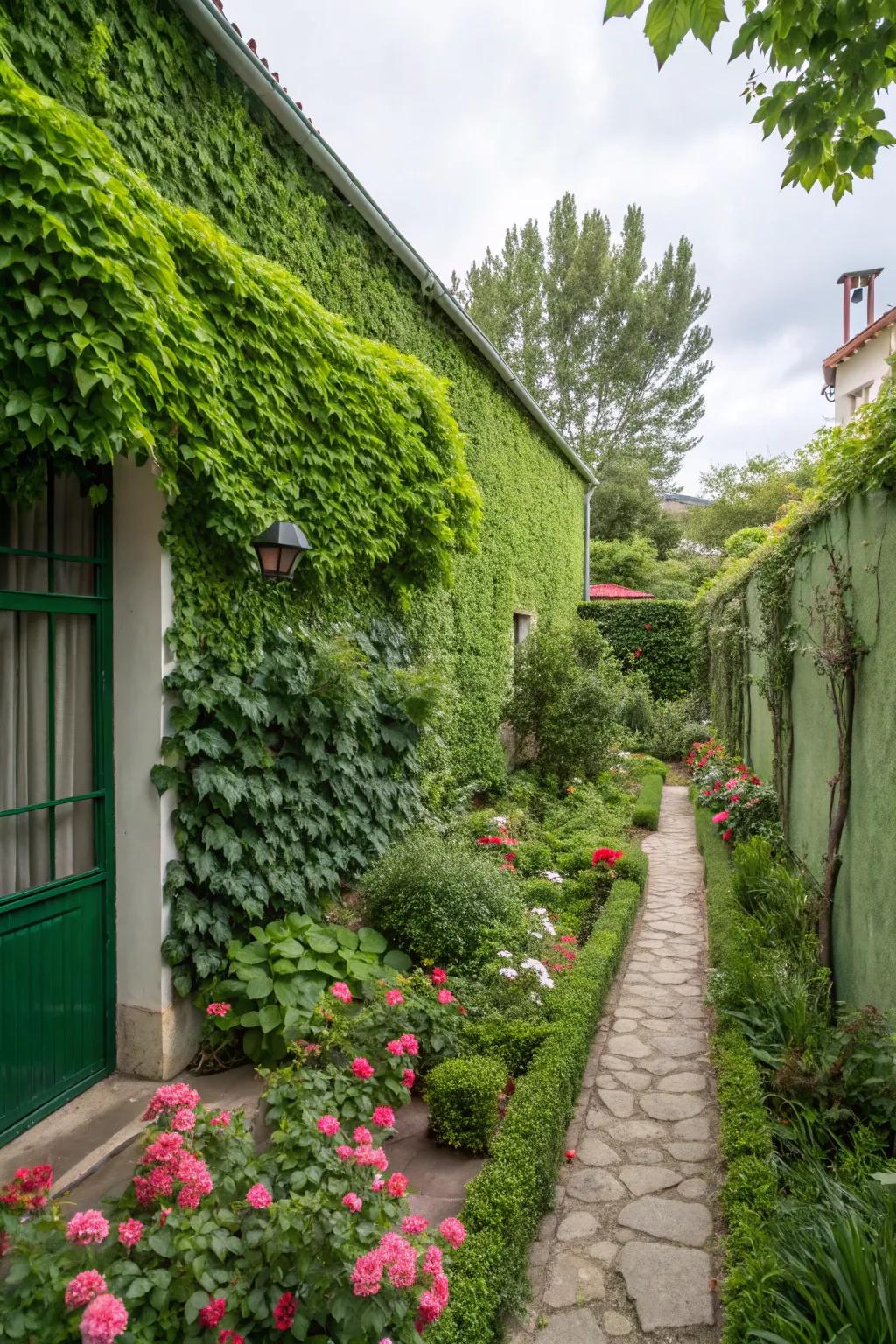 Transform a wall into a lush green feature.