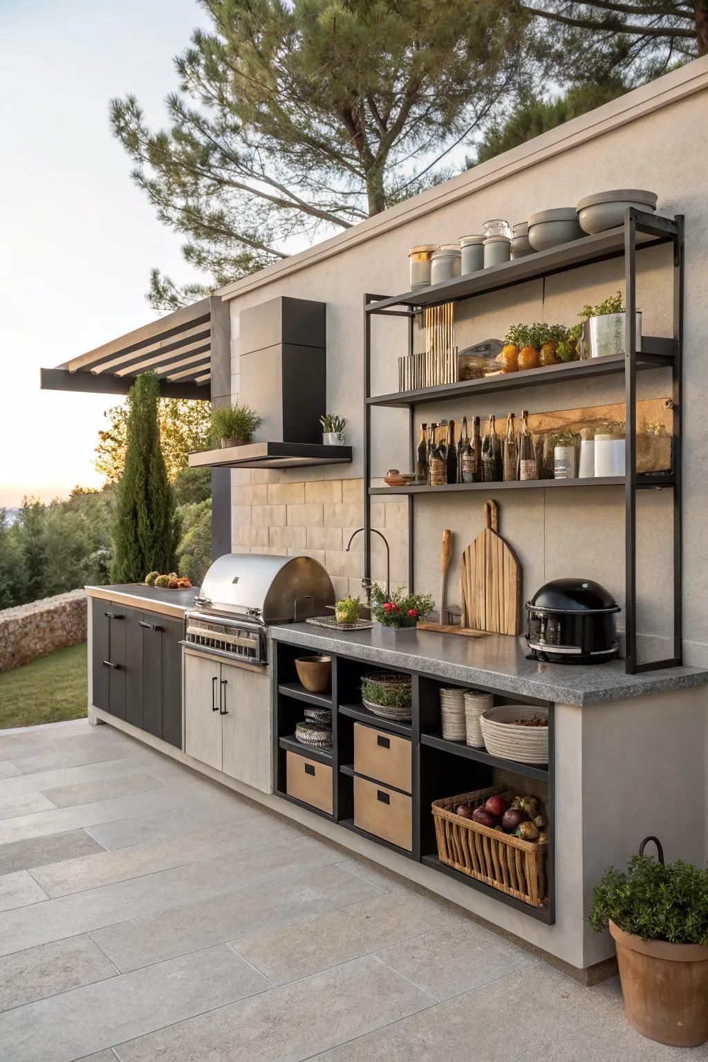 Vertical storage keeps your kitchen organized and efficient.
