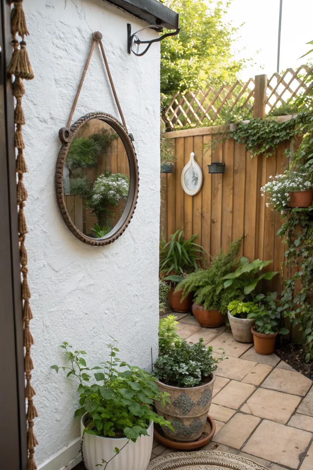 Use mirrors to create the illusion of a larger space.