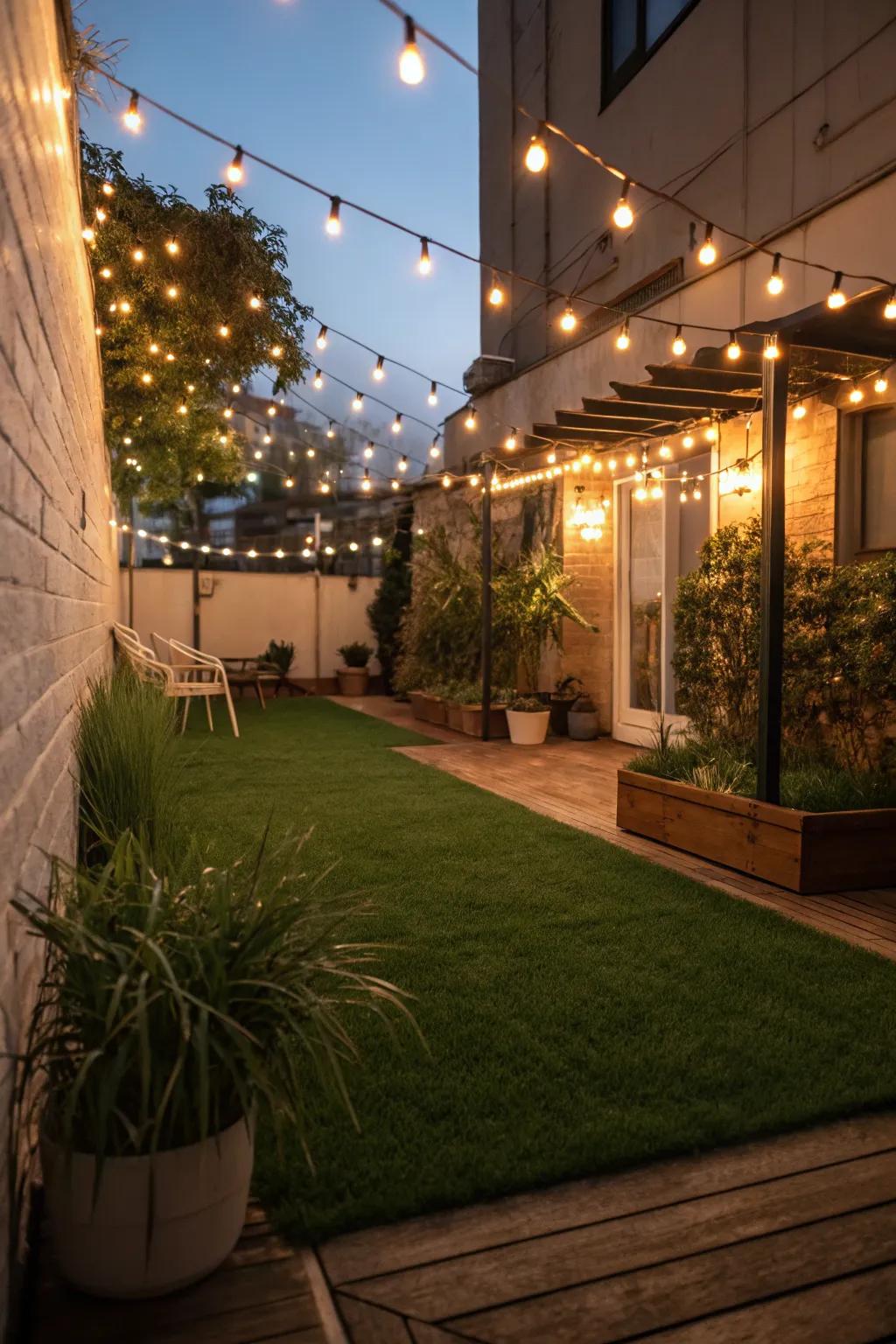 Create a magical atmosphere with ambient lighting.