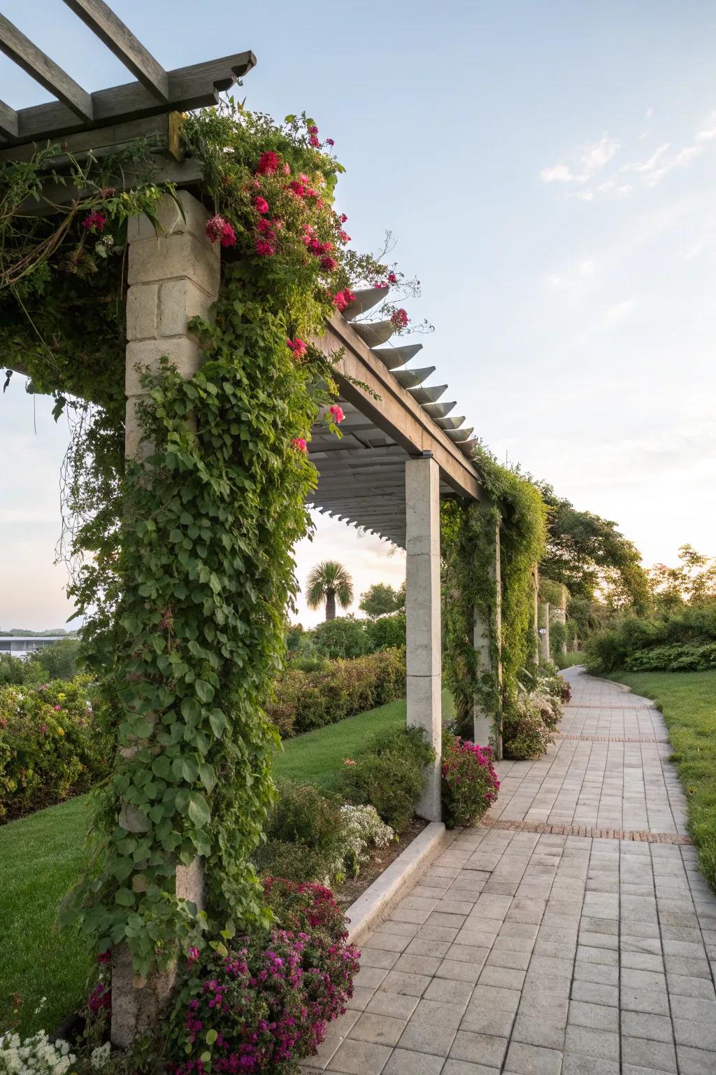 Vertical gardens add green without losing space.