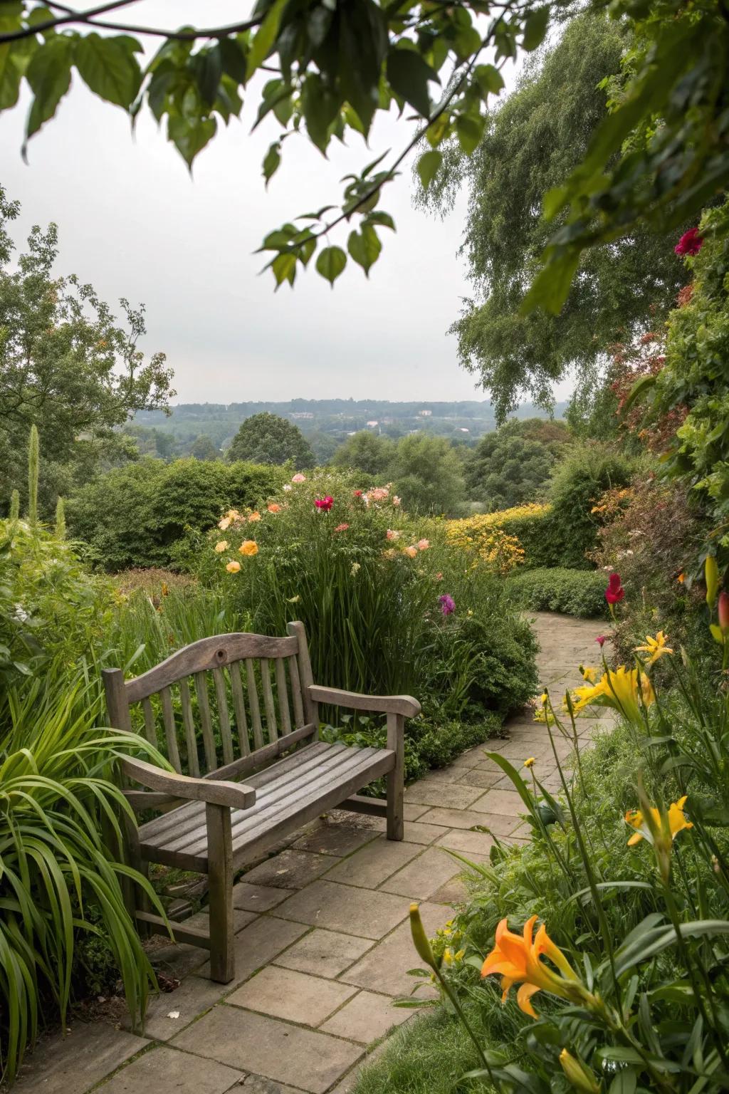 Find solitude in a secret garden nook.
