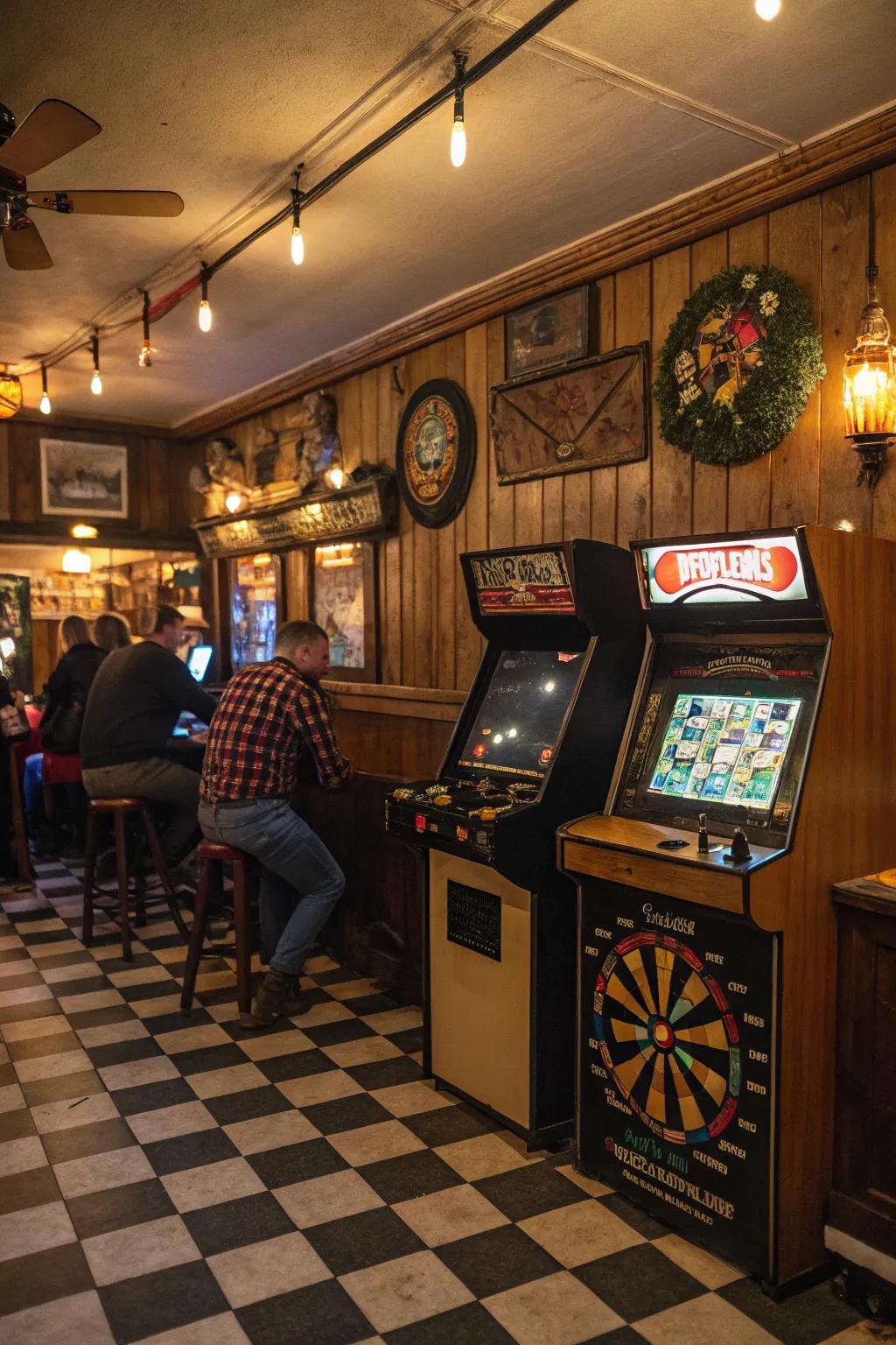 Introduce some fun with retro games in your shed bar.
