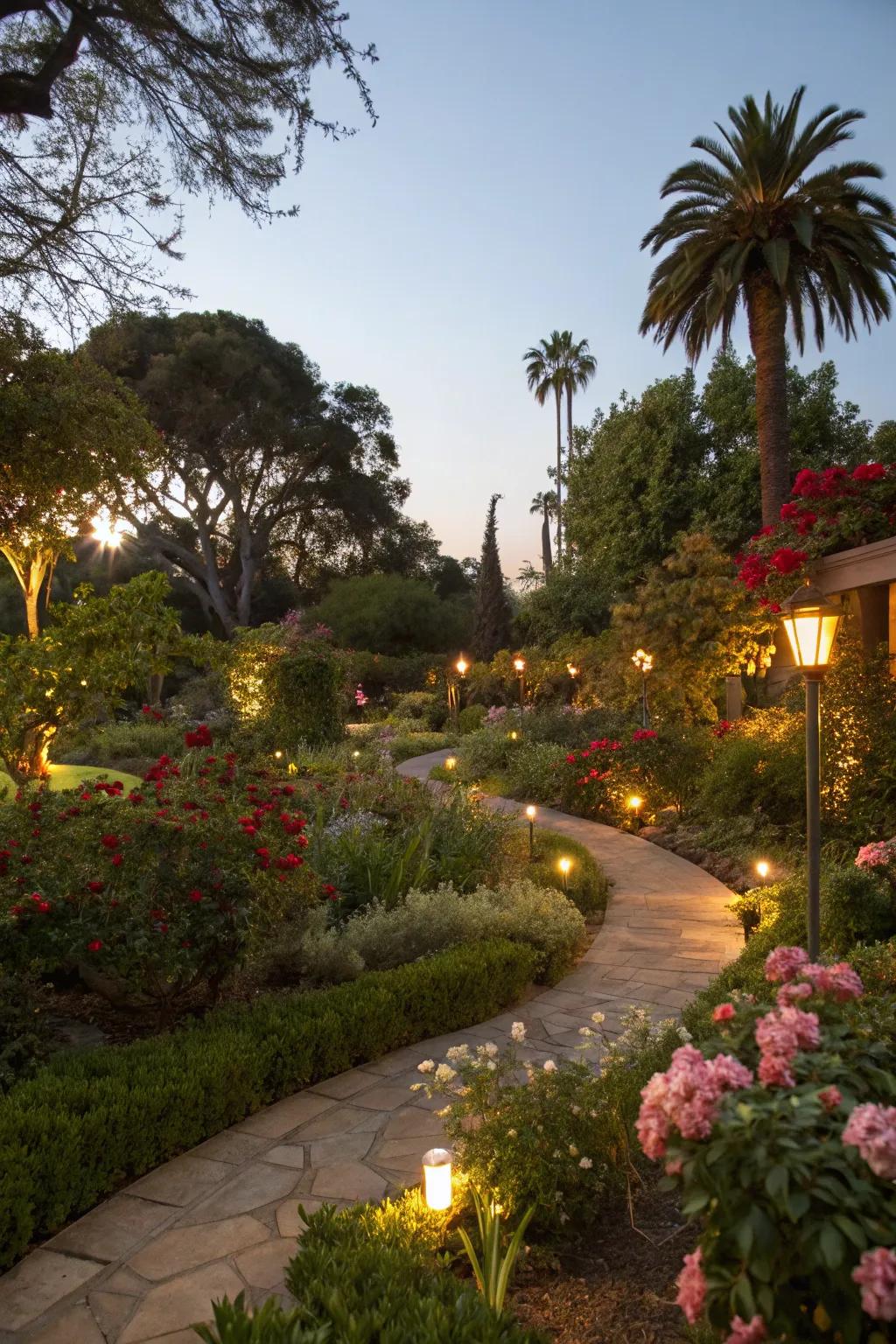 Create nighttime magic with garden lighting