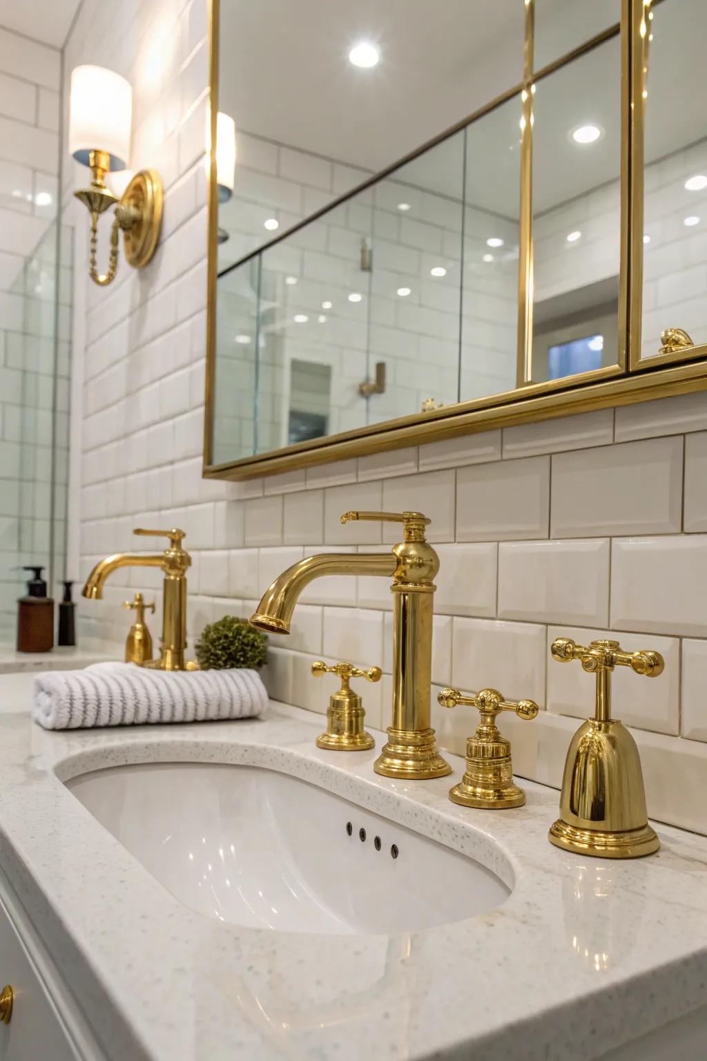 Luxurious fixtures bring an upscale feel to your spa bathroom.