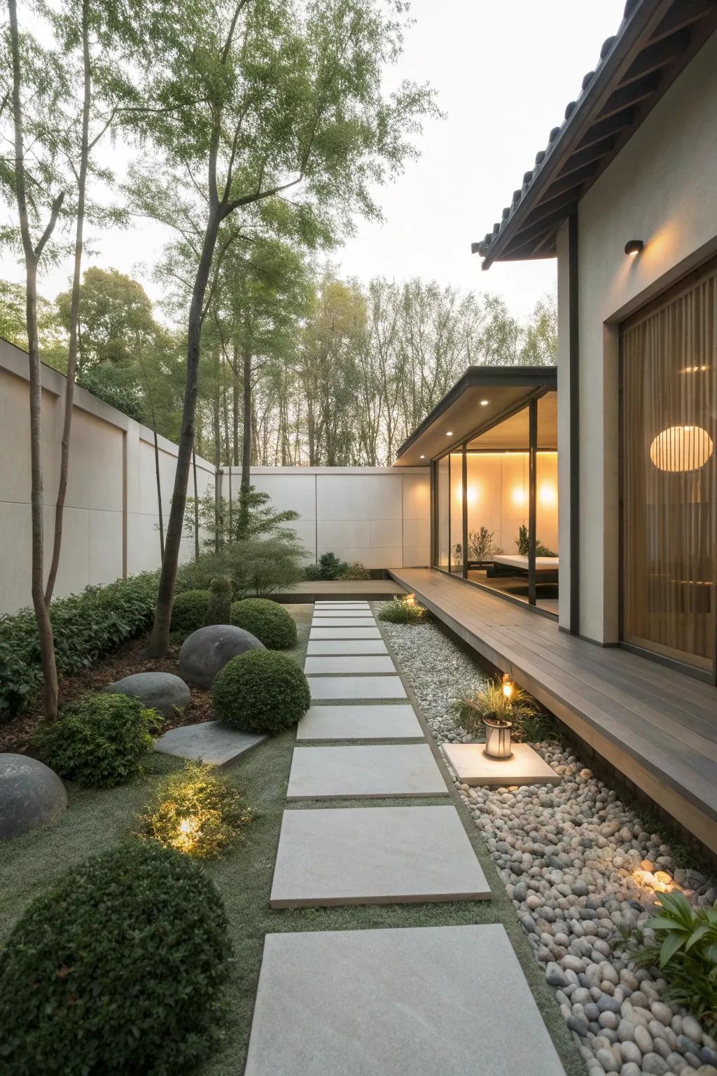 Minimalistic designs provide a clean, calming spa atmosphere.