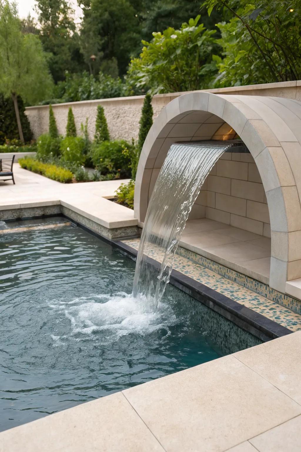 Scupper channels offer precision and elegance.