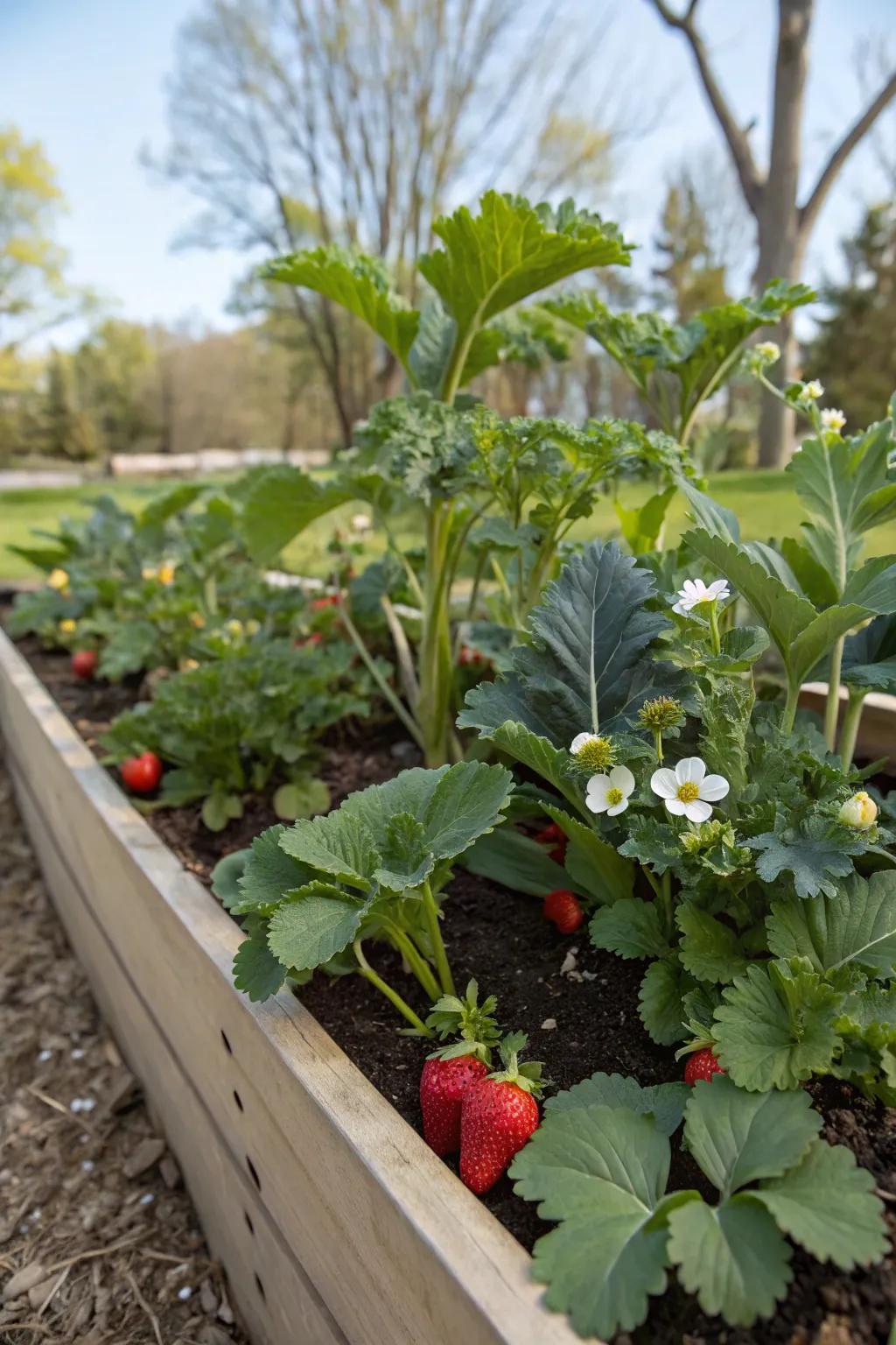 Edible plants add a practical element to garden beauty.