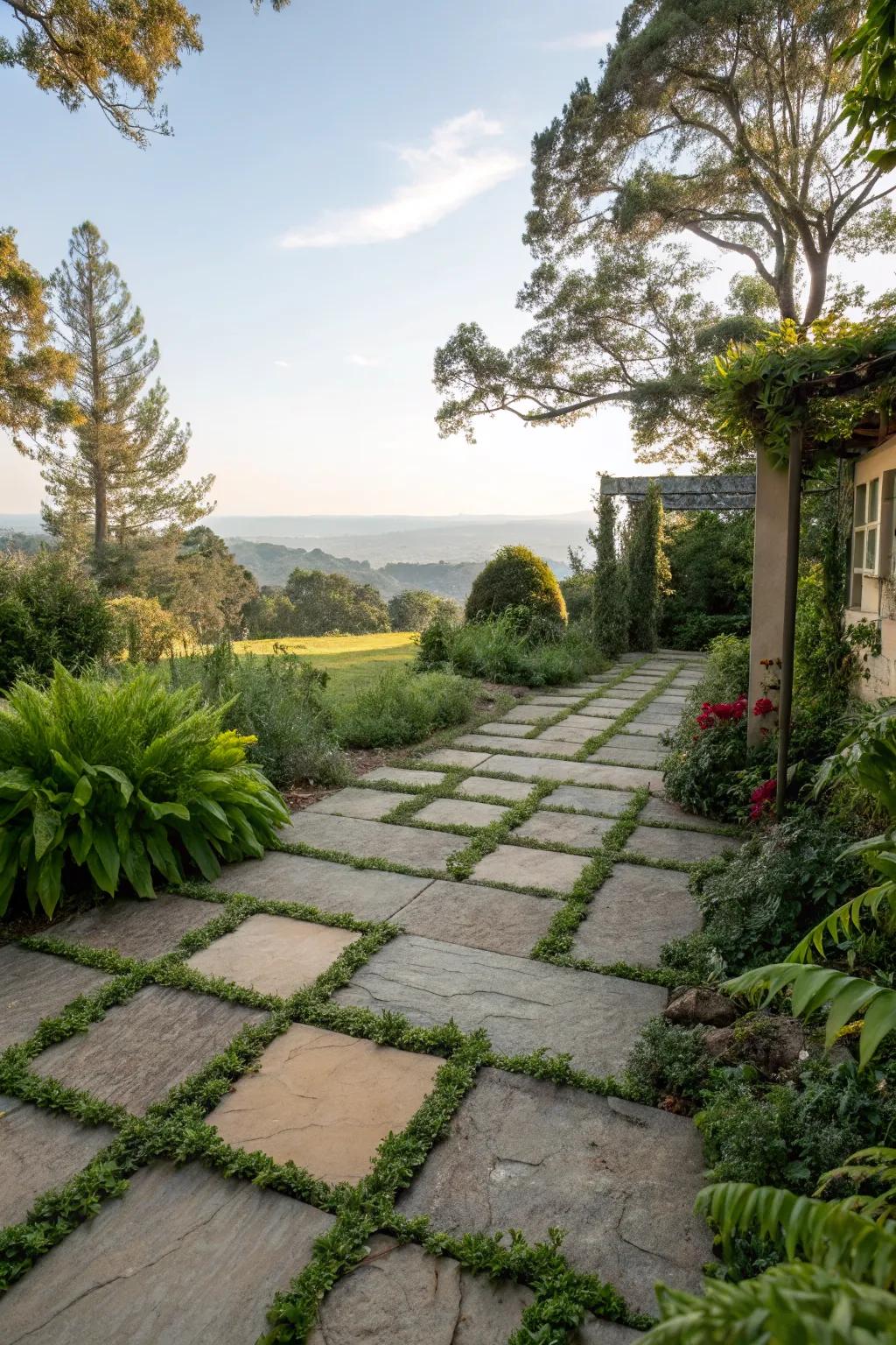 Distinctive pathways enhance structure and flow in your patio design.