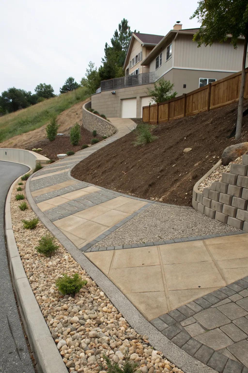 Multi-material surfaces enhance traction and aesthetics.