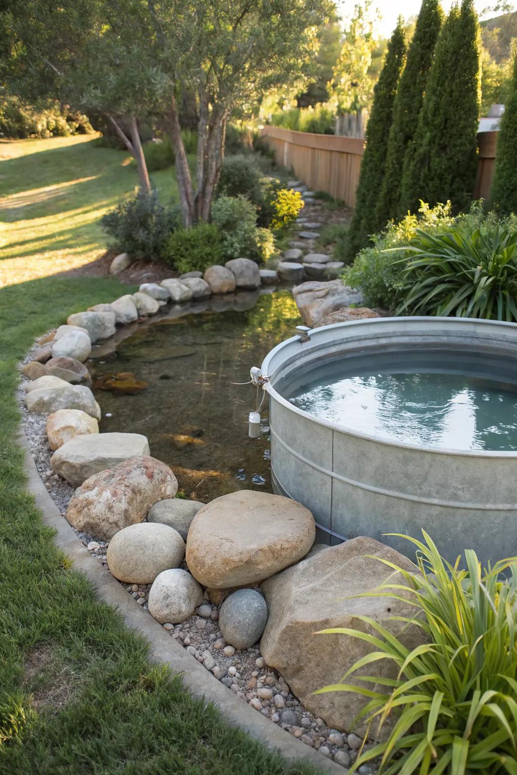 Achieve a sleek look with an in-ground illusion.