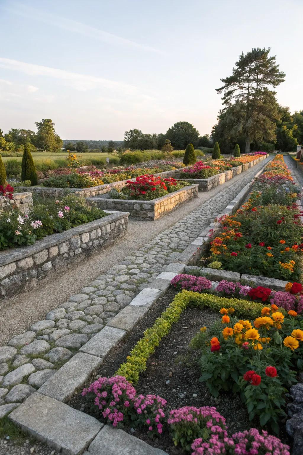 Achieve a clean look with stone edging and borders.