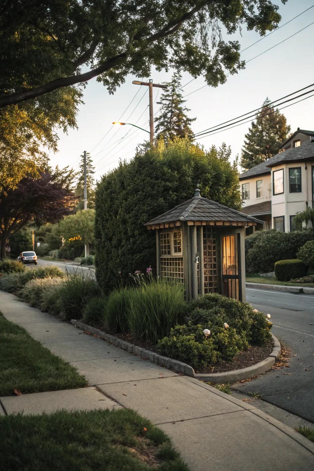 Create cozy, private nooks with tall plantings.
