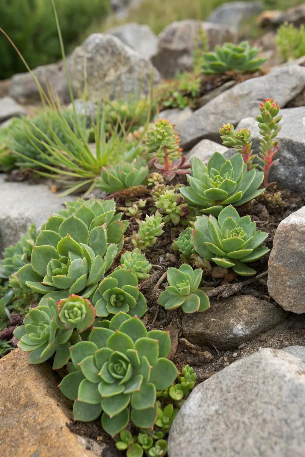 Ground covers create a seamless, lush garden look.