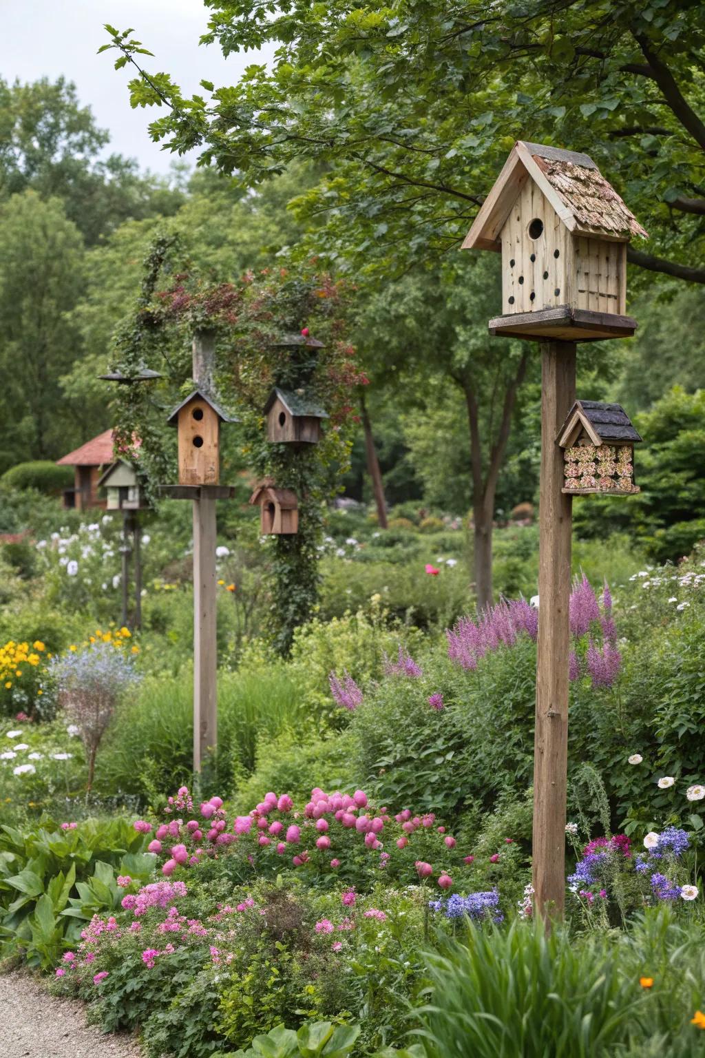 A wildlife-friendly garden that supports biodiversity and natural beauty.