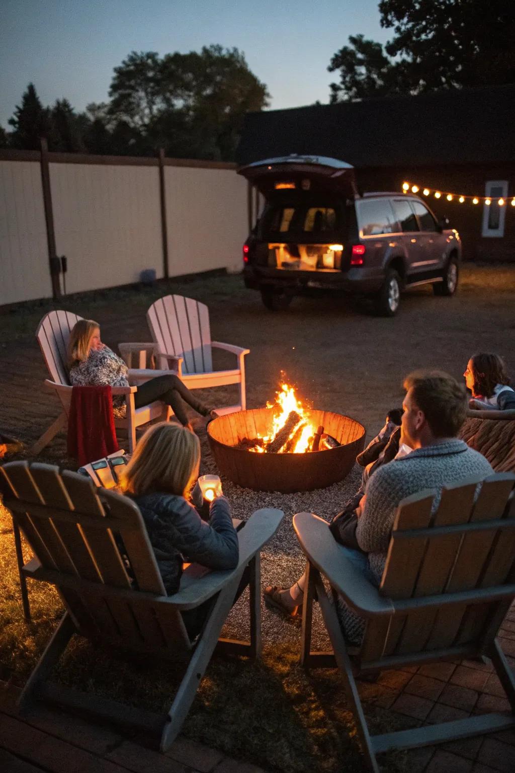 Warm up your tailgate with a portable fire pit.