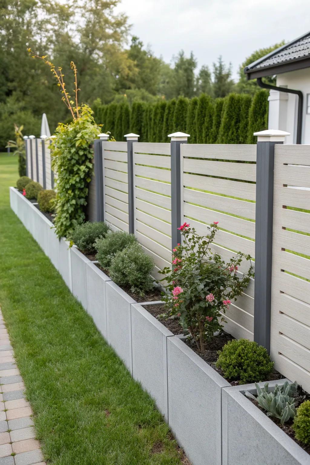 Innovative materials offer a modern twist to garden fences.