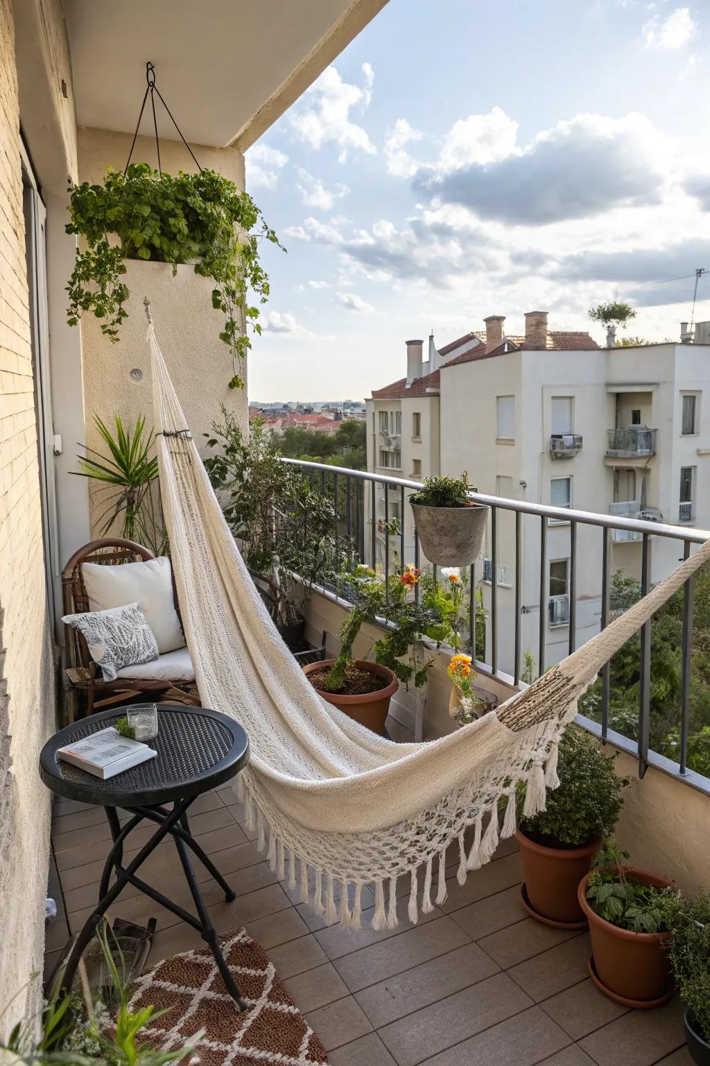 Relaxing hammock for lazy afternoons.