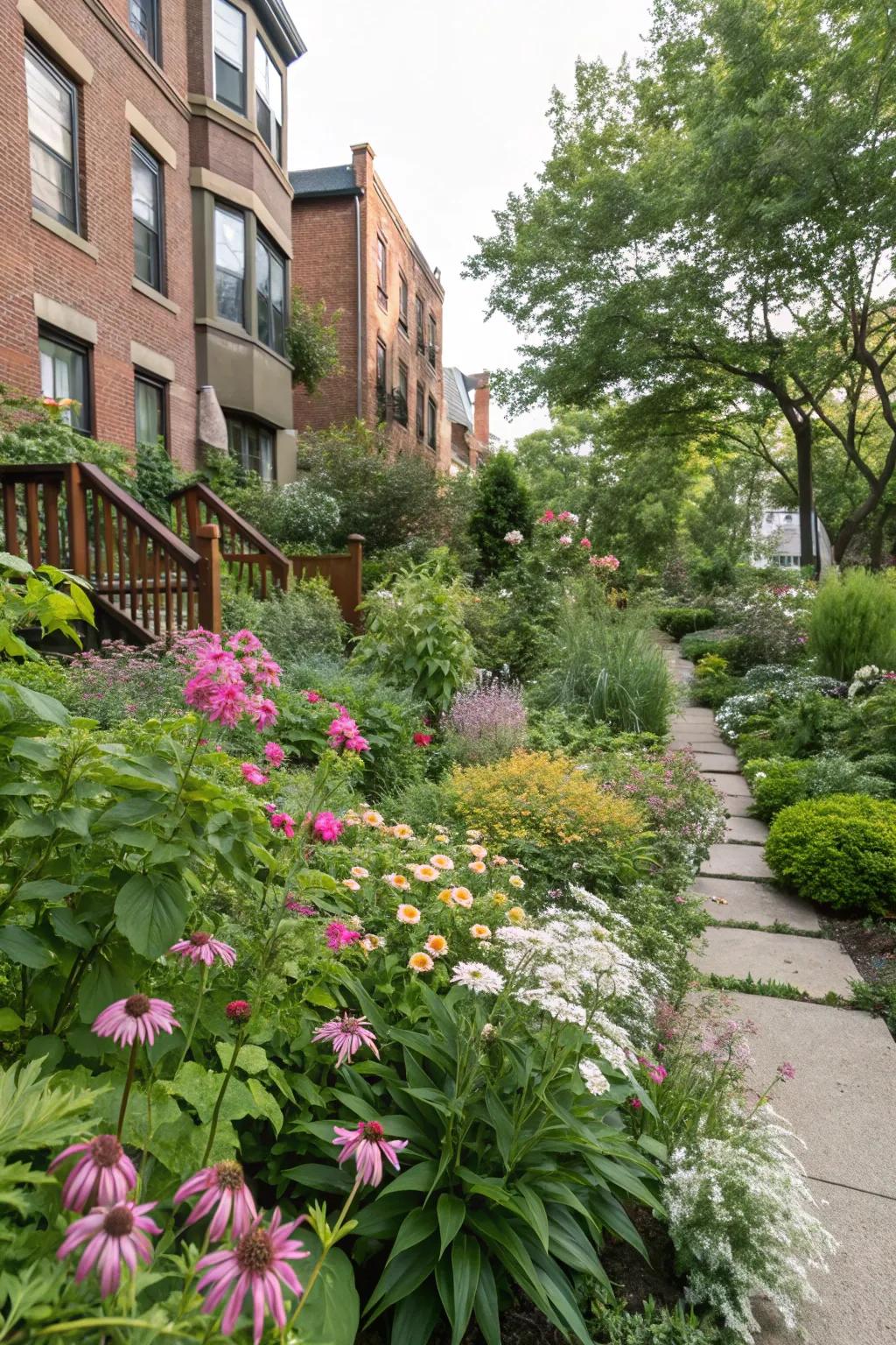 Native plants thrive and support local wildlife.