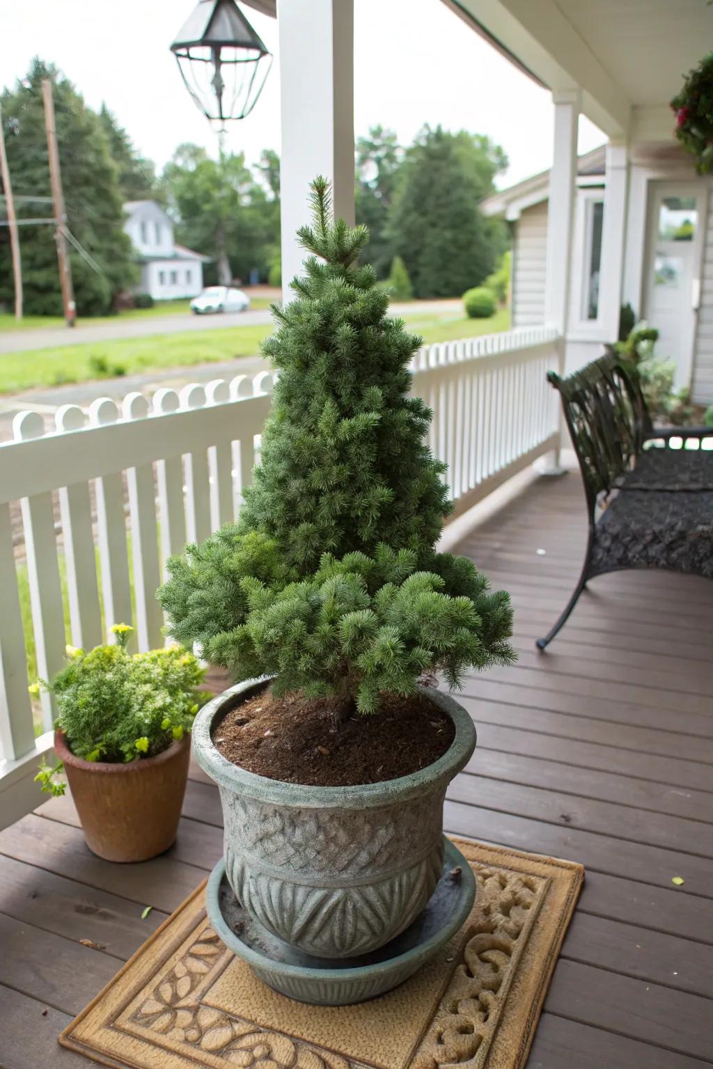 Dwarf Alberta Spruces are perfect for adding a touch of green to small spaces.