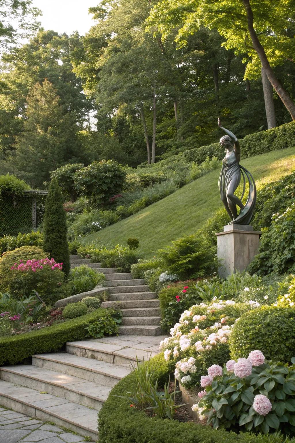 Sculptural elements add character and intrigue.
