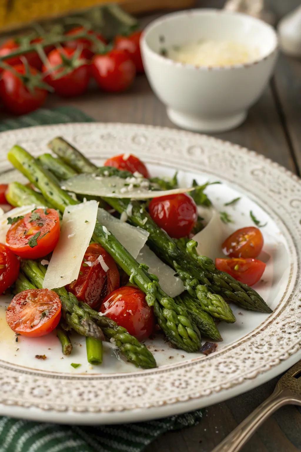 Tender asparagus tips bring elegance to salads.