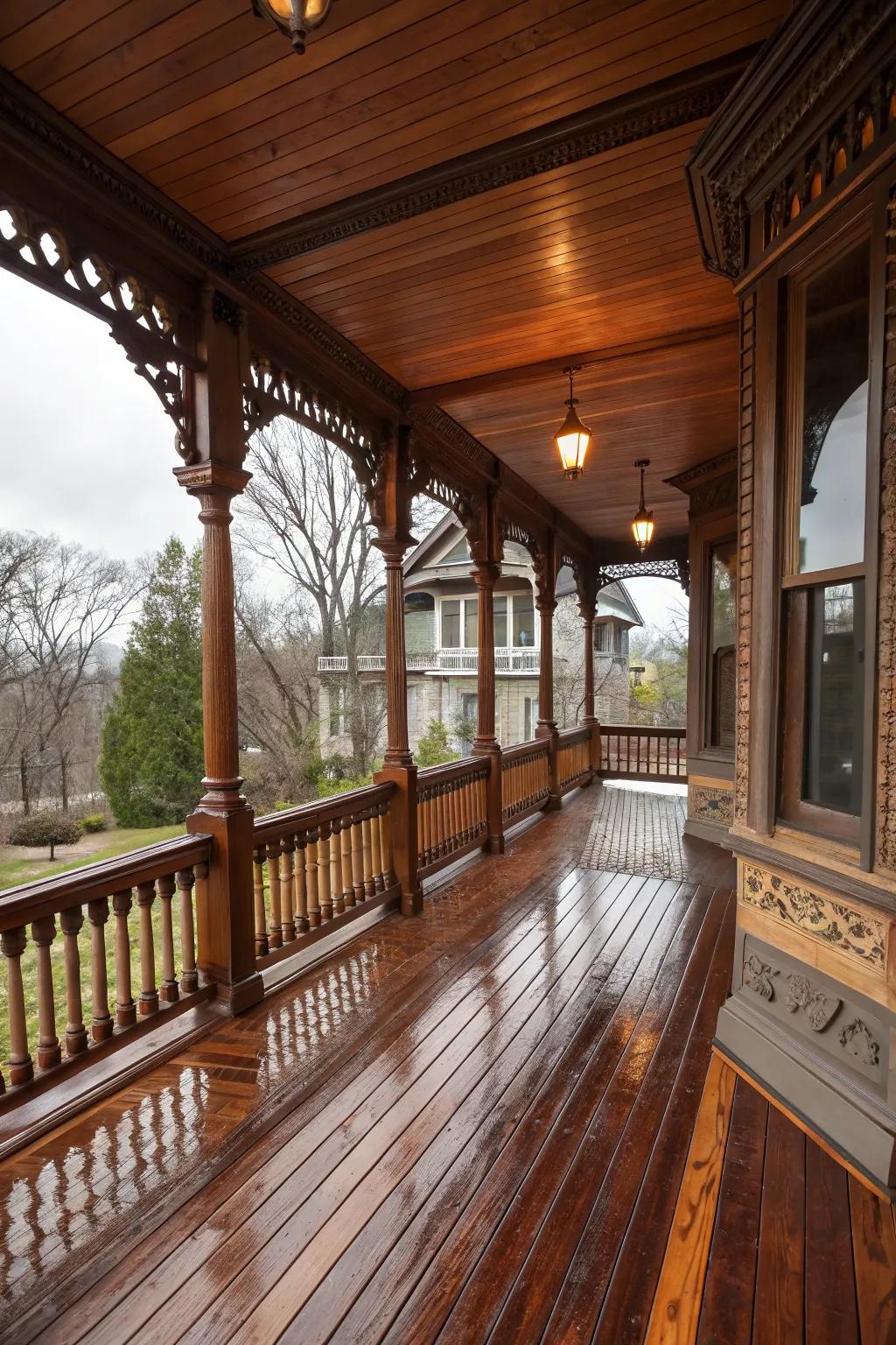 Wooden elements add warmth and tradition.
