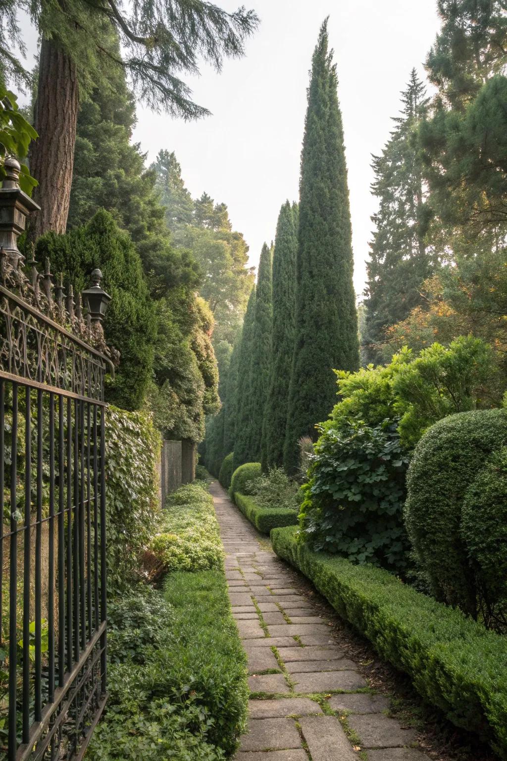 Natural elements provide privacy and a lush backdrop.
