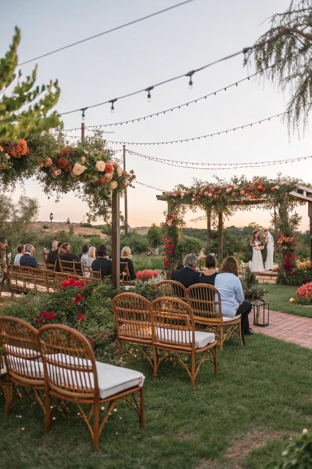 A relaxed vibe with eclectic seating options.