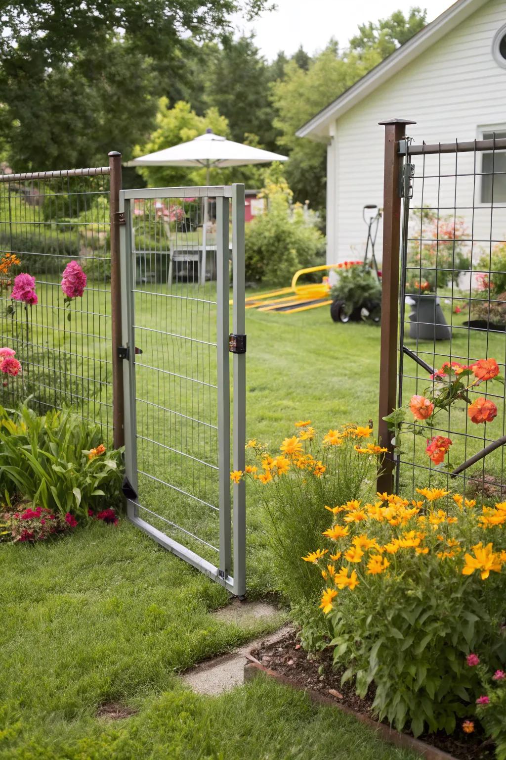 A flexible gate solution for dynamic garden layouts.