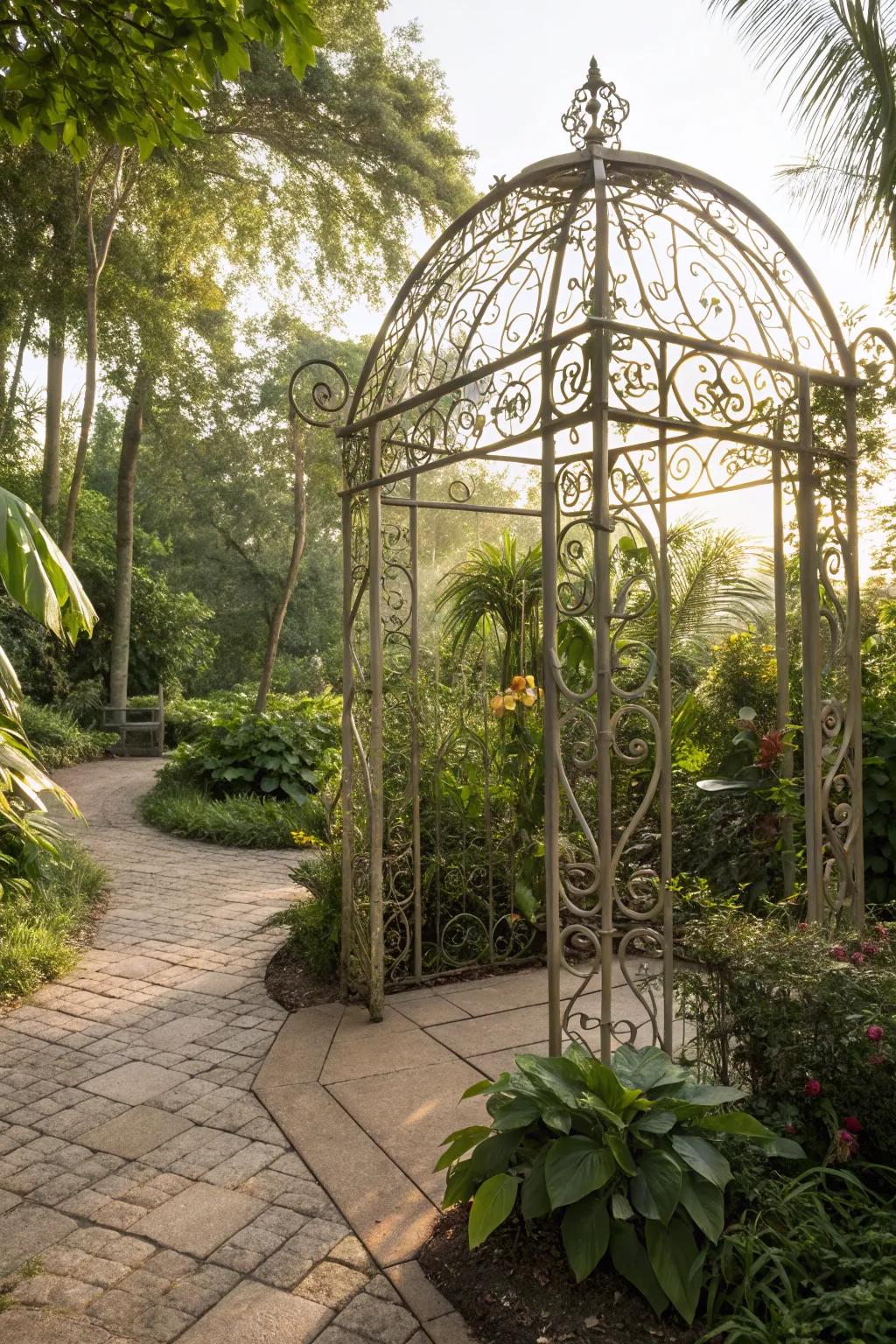 An eclectic trellis design reflects personal style and creativity.