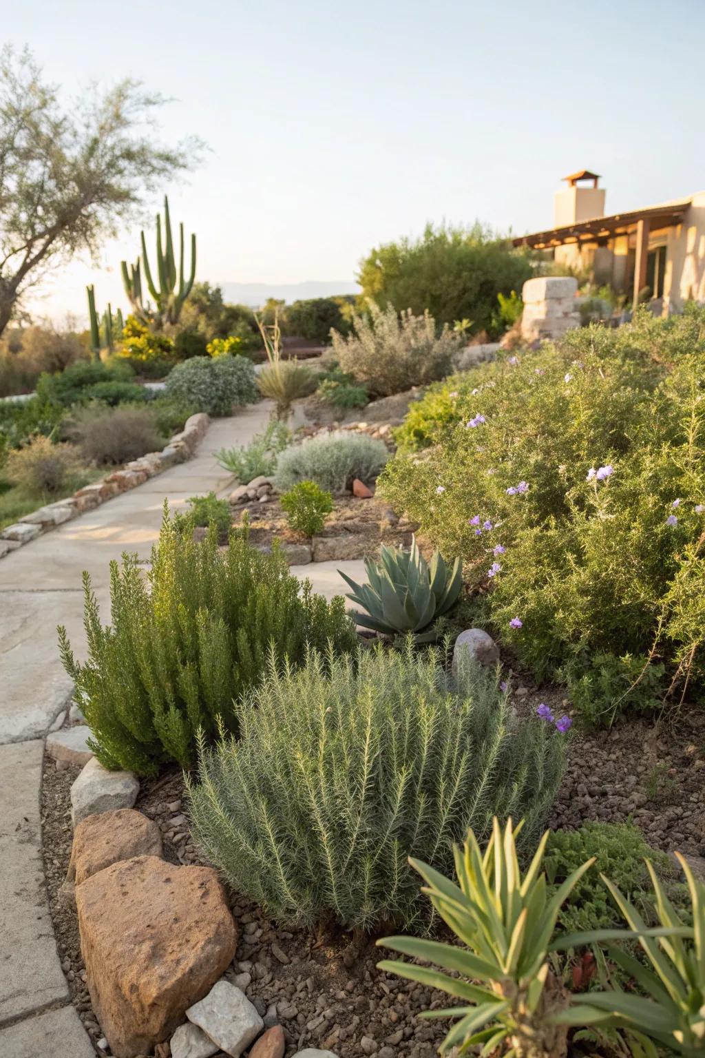 Edible plants add a practical and delicious element to xeriscapes.