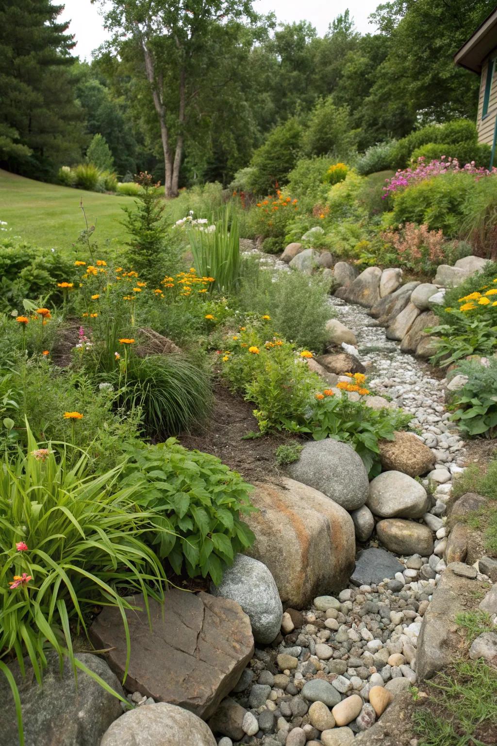 Bioswales offer beauty and functionality in managing water.