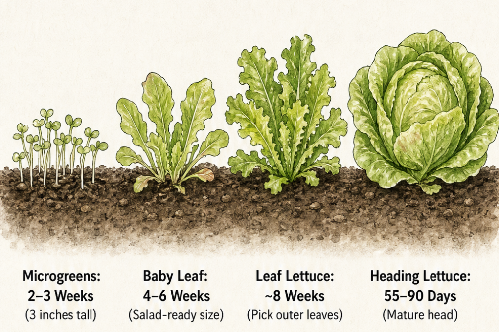 How Long Does It Take For Lettuce To Grow? - Infografik Teil 1 - Garden.eco