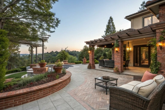 12+ Stylish Brick and Concrete Patio Ideas