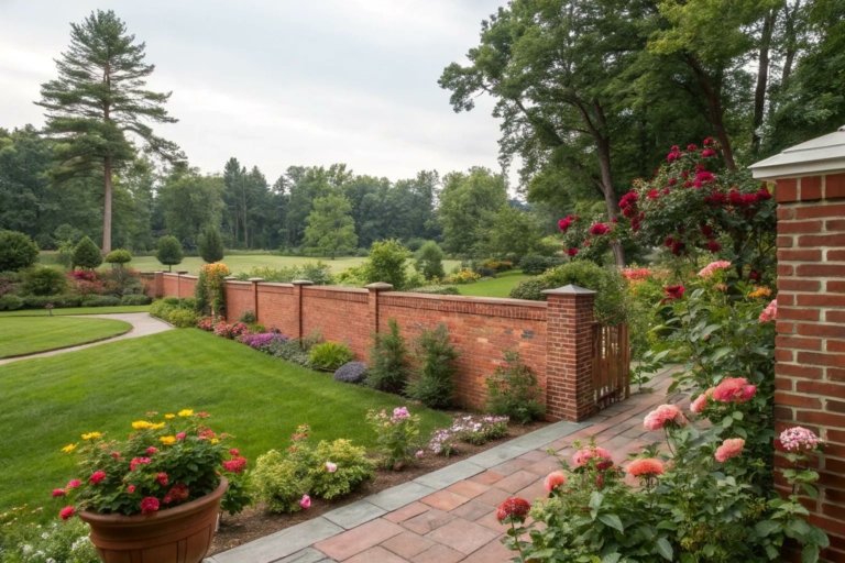 17+ Inspiring Front Yard Brick Wall Ideas