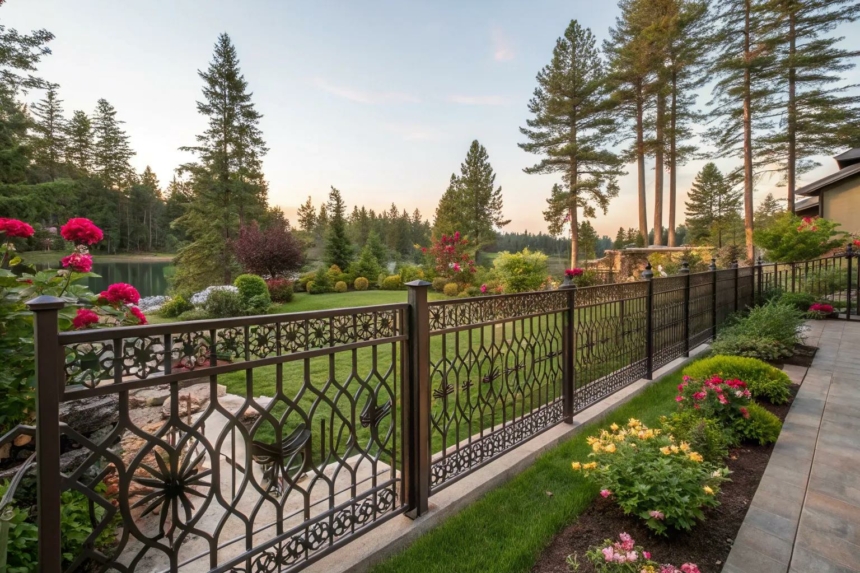 17+ Stylish Privacy Wrought Iron Fence Ideas