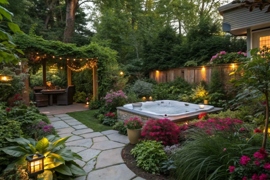 17+ Inspiring Hot Tub Backyard Oasis Ideas