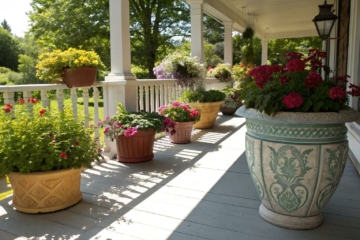 16+ Stunning Front Porch Planter Ideas for Full Sun