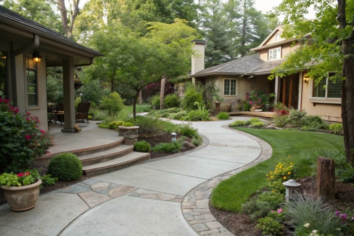 17+ Inspiring Front Yard Concrete Ideas to Transform Your Space