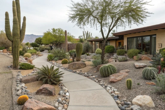 17+ Creative Front Yard Desert Landscape Ideas