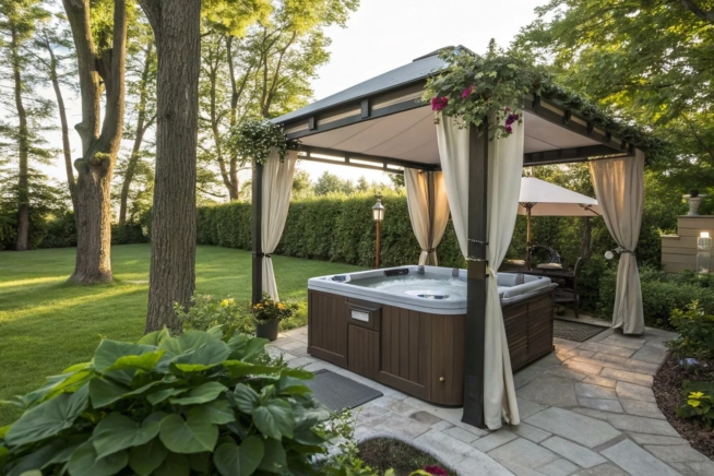 10+ Inspiring Hot Tub Canopy Ideas for Your Backyard