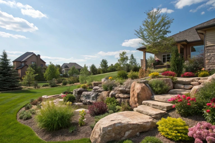 21+ Stunning Inground Pool Rock Landscaping Ideas