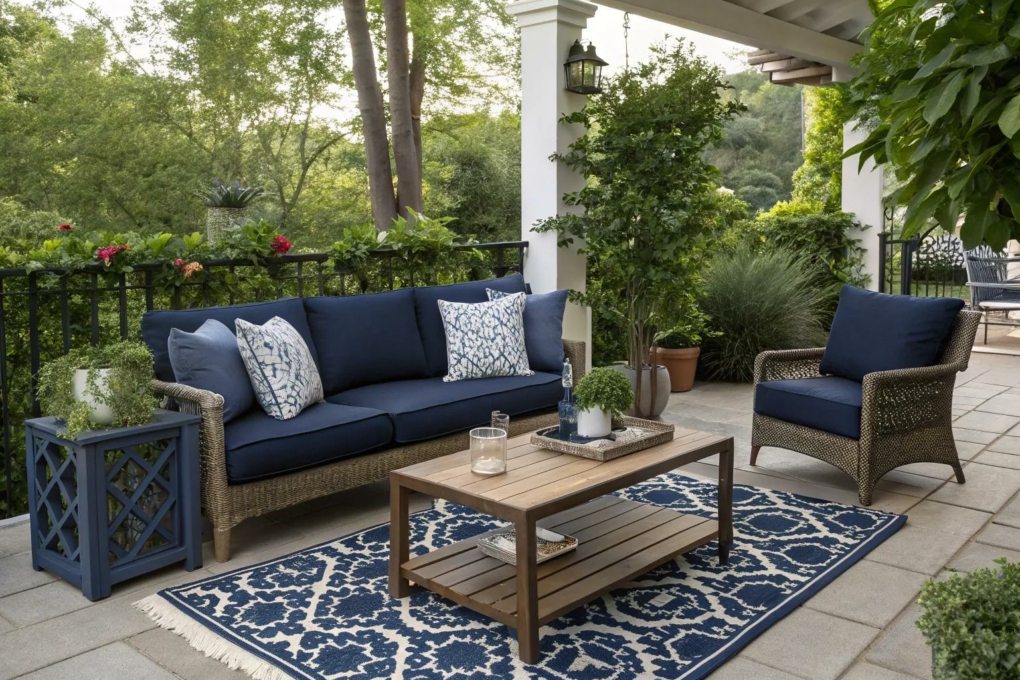 21+ Inspiring Navy Blue Patio Decor Ideas