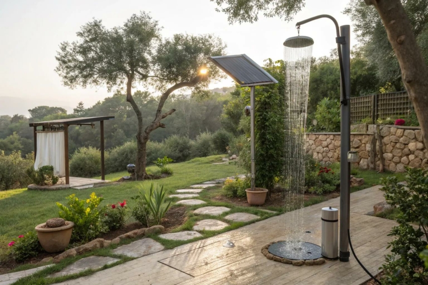 13+ Inspiring Outdoor Solar Shower Ideas