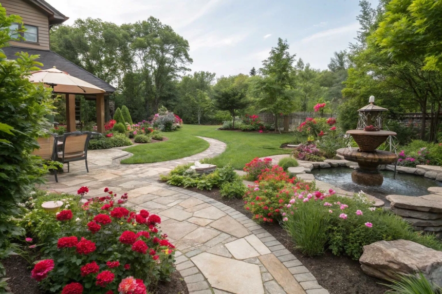 View of 16+ Charming Small Front Yard Ideas for Townhouses