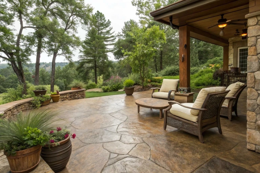 17+ Stylish Resurfacing Ideas for Concrete Patios